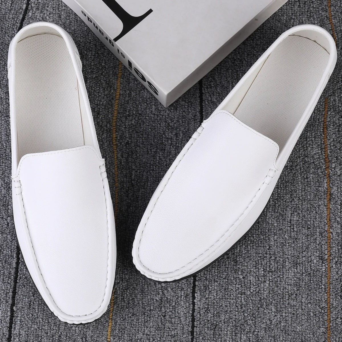 Men's Breathable Leather Driving Loafers