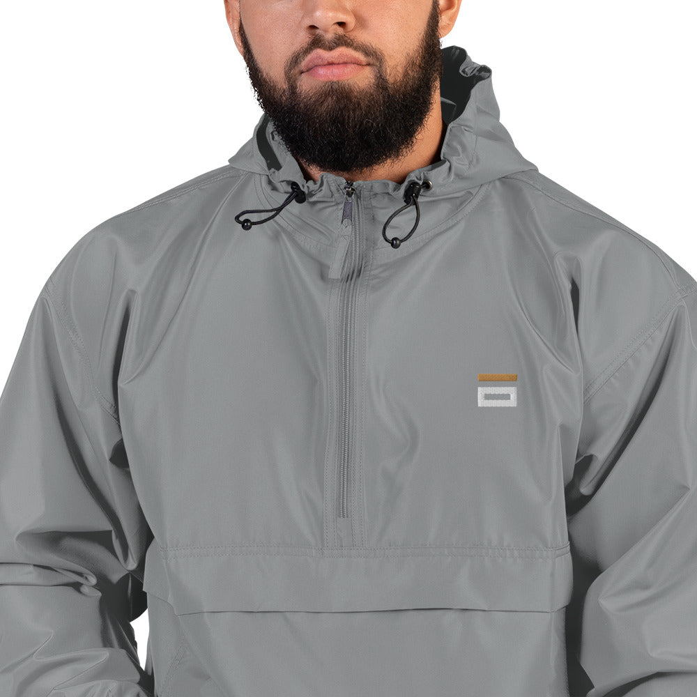 Embroidered Champion Packable Jacket Gray - Alpha Clothing