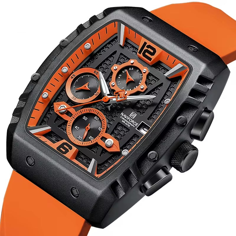 NAVIFORCE® Creative Barrel-Shaped Dial Men Watches - Alpha Clothing